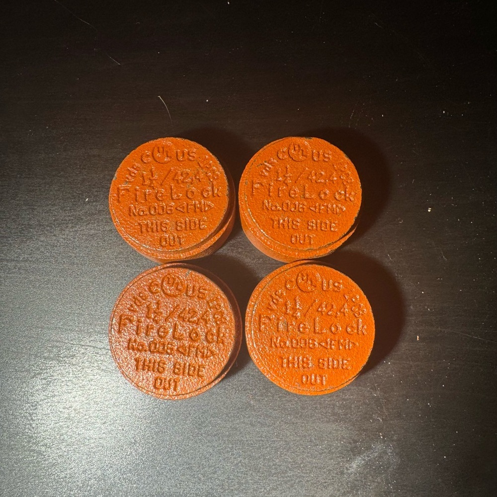 Lot Of 4 Firelock No. 006 1 1/4 / 42.4 EZ Vitaulic Caps